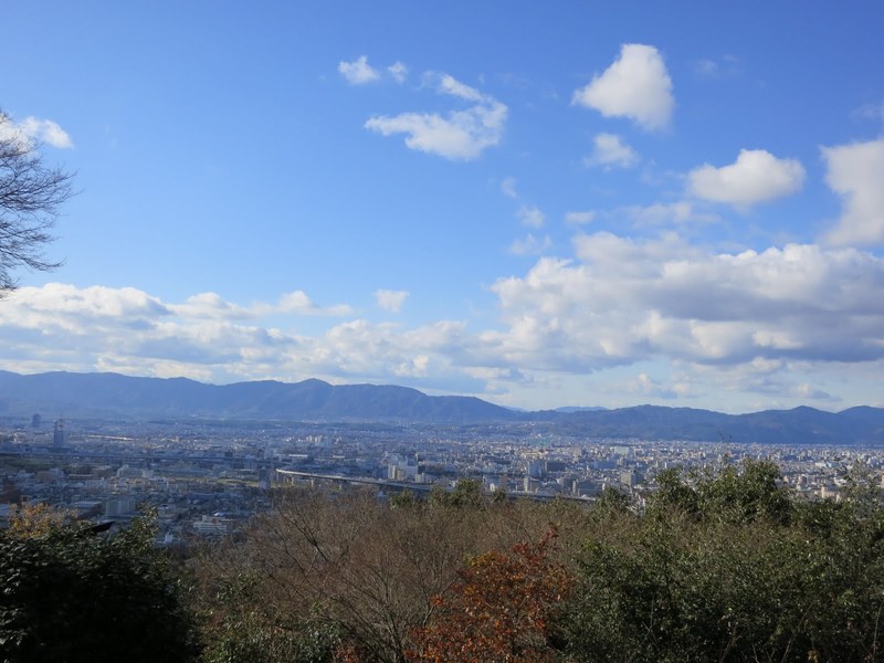 vista de kioto de la colina fushimi inari taisha